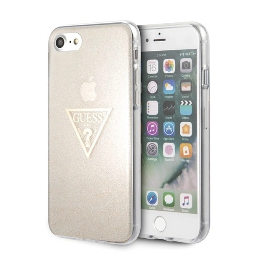 Kup Etui Guess GUHCI8SGTLGO Apple iPhone SE 2022/SE 2020/8/7 aurie/gold hard case Glitter Triangle - GUE419GLD - {ean13} - Sklep Home Screen