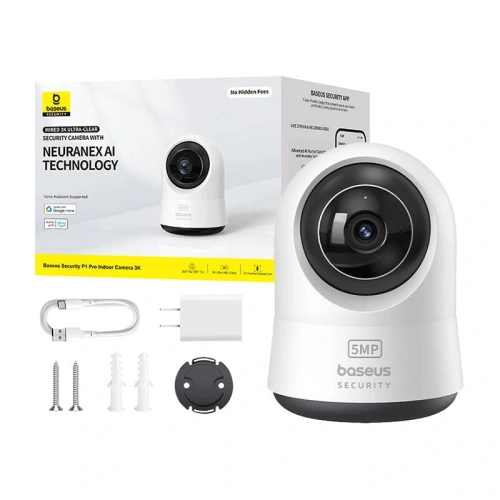 Buy Baseus P1 Pro 3K indoor camera (White) - BSU8900 - {ean13} - Home Screen Store Europe