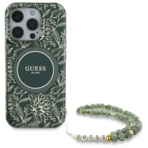 Kup Etui Guess GUHMP16XHCPOFPA Apple iPhone 16 Pro Max hardcase IML Flowers Allover Electro With Pearl Strap MagSafe zelený/green - GUE4195 - {ean13} - Sklep Home Screen