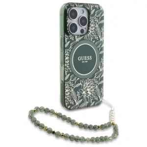Kup Guess GUHMP16XHCPOFPA Apple iPhone 16 Pro Max husă IML Flori Întreaga Electro Cu Curea din Perlă MagSafe verde - GUE4195 - {ean13} - Sklep Home Screen