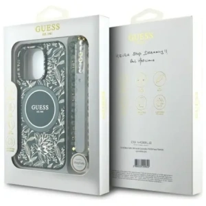 Kup Etui Guess GUHMP16XHCPOFPA Apple iPhone 16 Pro Max hardcase IML Flowers Allover Electro With Pearl Strap MagSafe zielony/green - GUE4195 - {ean13} - Sklep Home Screen