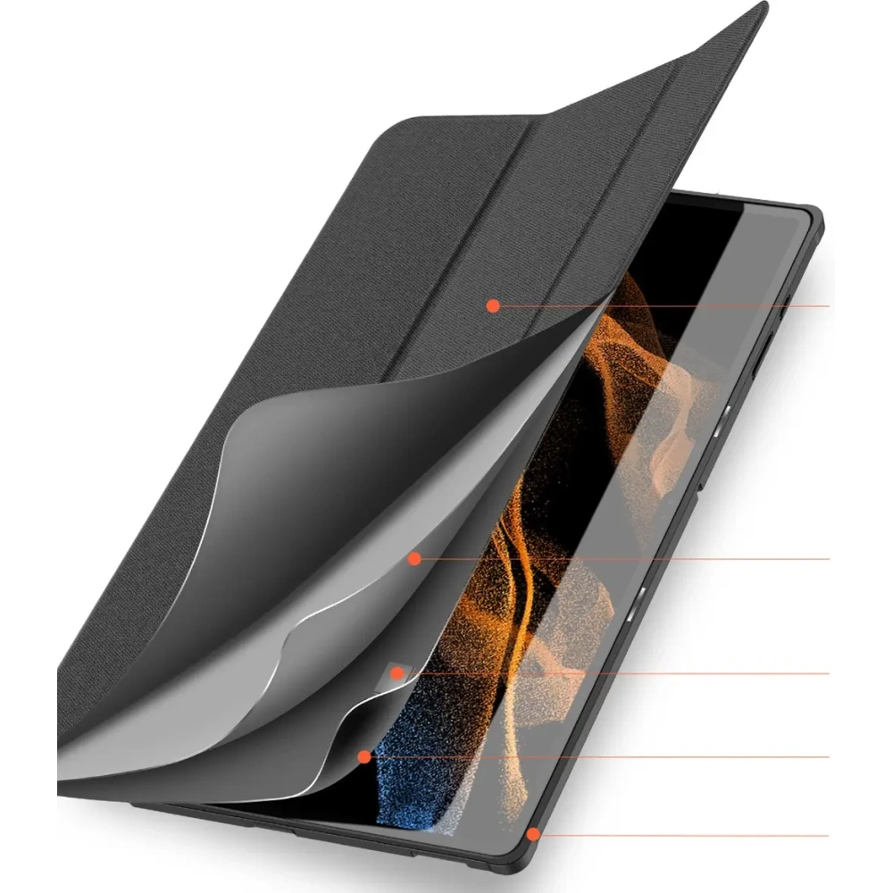 Etui DUX DUCIS Domo Smart Sleep Samsung Galaxy Tab S8 Ultra / S9 Ultra czarny