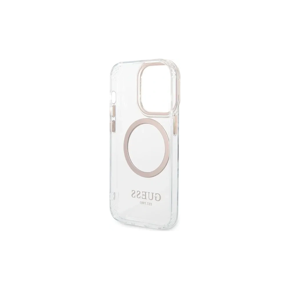 Etui Guess GUHMP15LHTRMD Apple iPhone 15 Pro hardcase Metal Outline Magsafe złoty/gold
