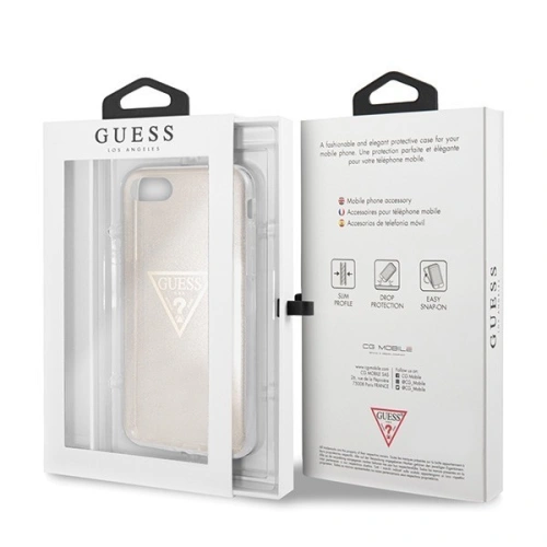 Kup Etui Guess GUHCI8SGTLGO Apple iPhone SE 2022/SE 2020/8/7 aurie/gold hard case Glitter Triangle - GUE419GLD - {ean13} - Sklep Home Screen