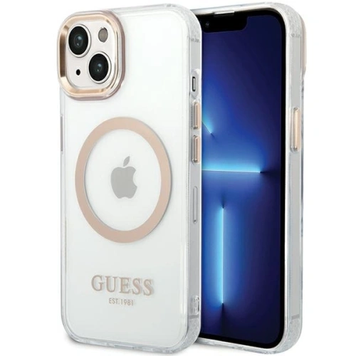 Buy Guess GUHMP15MHTRMD Apple iPhone 15 Plus / 14 Plus hardcase Metal Outline Magsafe gold - GUE4197 - {ean13} - Home Screen Store Europe