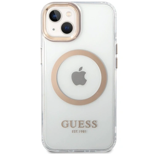 Buy Guess GUHMP15MHTRMD Apple iPhone 15 Plus / 14 Plus hardcase Metal Outline Magsafe gold - GUE4197 - {ean13} - Home Screen Store Europe