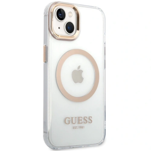 Buy Guess GUHMP15MHTRMD Apple iPhone 15 Plus / 14 Plus hardcase Metal Outline Magsafe gold - GUE4197 - {ean13} - Home Screen Store Europe
