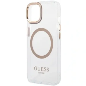 Kup Guess GUHMP15MHTRMD Apple iPhone 15 Plus / 14 Plus husă din metal cu margine Magsafe aurie - GUE4197 - {ean13} - Sklep Home Screen
