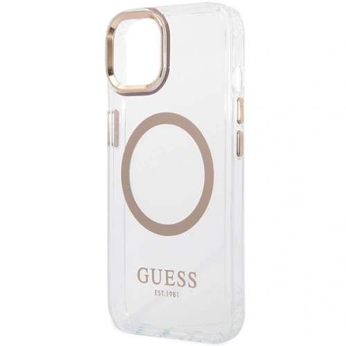 Buy Guess GUHMP15MHTRMD Apple iPhone 15 Plus / 14 Plus hardcase Metal Outline Magsafe gold - GUE4197 - {ean13} - Home Screen Store Europe