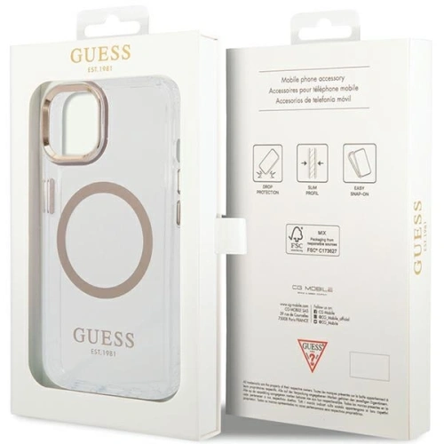 Buy Guess GUHMP15MHTRMD Apple iPhone 15 Plus / 14 Plus hardcase Metal Outline Magsafe gold - GUE4197 - {ean13} - Home Screen Store Europe