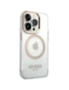 Buy Guess GUHMP15SHTRMD Apple iPhone 15 / 14 / 13 hardcase Metal Outline Magsafe gold - GUE4198 - {ean13} - Home Screen Store Europe