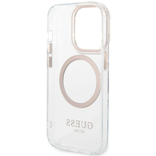 Buy Guess GUHMP15SHTRMD Apple iPhone 15 / 14 / 13 hardcase Metal Outline Magsafe gold - GUE4198 - {ean13} - Home Screen Store Europe