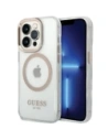 Etui Guess GUHMP15XHTRMD Apple iPhone 15 Pro Max hardcase Metal Outline Magsafe zlatý/gold