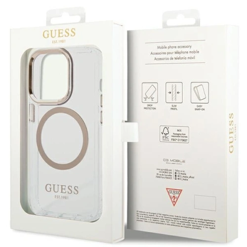 Kup Guess GUHMP15XHTRMD Apple iPhone 15 Pro Max kemény hátlap Fém Keret Magsafe arany - GUE4199 - {ean13} - Sklep Home Screen