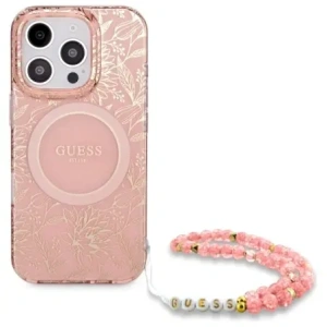 Kup Etui Guess GUHMP16LHCPOFPP Apple iPhone 16 Pro hardcase IML Flowers Allover Electro With Pearl Strap MagSafe różowy/pink - GUE4200 - {ean13} - Sklep Home Screen