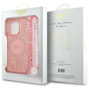 Kup Etui Guess GUHMP16LHCPOFPP Apple iPhone 16 Pro hardcase IML Flowers Allover Electro With Pearl Strap MagSafe różowy/pink - GUE4200 - {ean13} - Sklep Home Screen