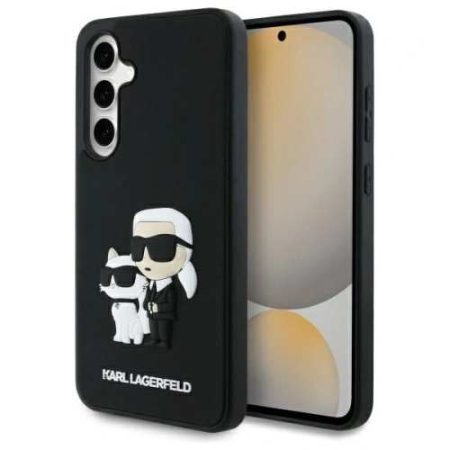 Kup Karl Lagerfeld KLHCS24FE3DRKCNK Samsung Galaxy S24 FE hardcase 3D Rubber Karl&Choupette negru - KLD21834 - {ean13} - Sklep Home Screen