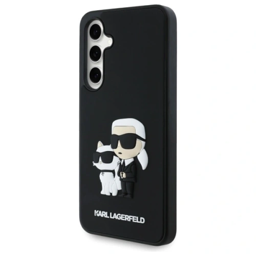 Kup Karl Lagerfeld KLHCS24FE3DRKCNK Samsung Galaxy S24 FE hardcase 3D Rubber Karl&Choupette negru - KLD21834 - {ean13} - Sklep Home Screen