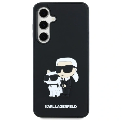 Kup Karl Lagerfeld KLHCS24FE3DRKCNK Samsung Galaxy S24 FE hardcase 3D Rubber Karl&Choupette negru - KLD21834 - {ean13} - Sklep Home Screen
