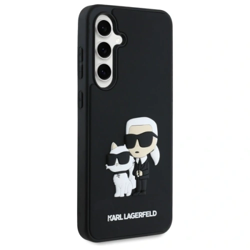 Kup Karl Lagerfeld KLHCS24FE3DRKCNK Samsung Galaxy S24 FE hardcase 3D Rubber Karl&Choupette negru - KLD21834 - {ean13} - Sklep Home Screen