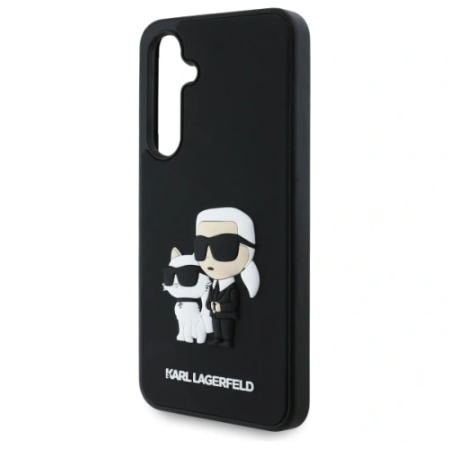Kup Karl Lagerfeld KLHCS24FE3DRKCNK Samsung Galaxy S24 FE hardcase 3D Rubber Karl&Choupette negru - KLD21834 - {ean13} - Sklep Home Screen