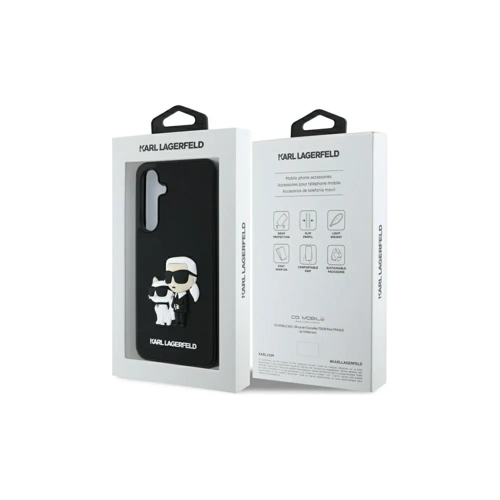 Etui Karl Lagerfeld KLHCS24FE3DRKCNK Samsung Galaxy S24 FE hardcase 3D Rubber Karl&Choupette czarny/black