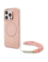 Buy Guess GUHMP16XHCPOFPP Apple iPhone 16 Pro Max hardcase IML Flowers Allover Electro With Pearl Strap MagSafe pink - GUE4201 - {ean13} - Home Screen Store Europe