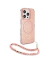 Buy Guess GUHMP16XHCPOFPP Apple iPhone 16 Pro Max hardcase IML Flowers Allover Electro With Pearl Strap MagSafe pink - GUE4201 - {ean13} - Home Screen Store Europe
