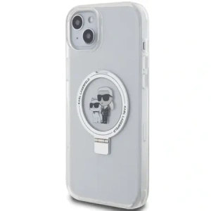 Kup Karl Lagerfeld KLHMP15MHMRSKCH Apple iPhone 15 Plus / 14 Plus hardcase Ring Stand Karl&Choupettte MagSafe alb - KLD21836 - {ean13} - Sklep Home Screen