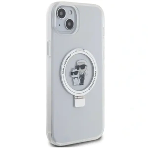 Kup Karl Lagerfeld KLHMP15MHMRSKCH Apple iPhone 15 Plus / 14 Plus hardcase Ring Stand Karl&Choupettte MagSafe alb - KLD21836 - {ean13} - Sklep Home Screen