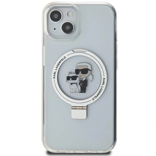 Kup Etui Karl Lagerfeld KLHMP15SHMRSKCH Apple iPhone 15 / 14 / 13 hardcase Ring Stand Karl&Choupettte MagSafe biały/white - KLD21837 - {ean13} - Sklep Home Screen
