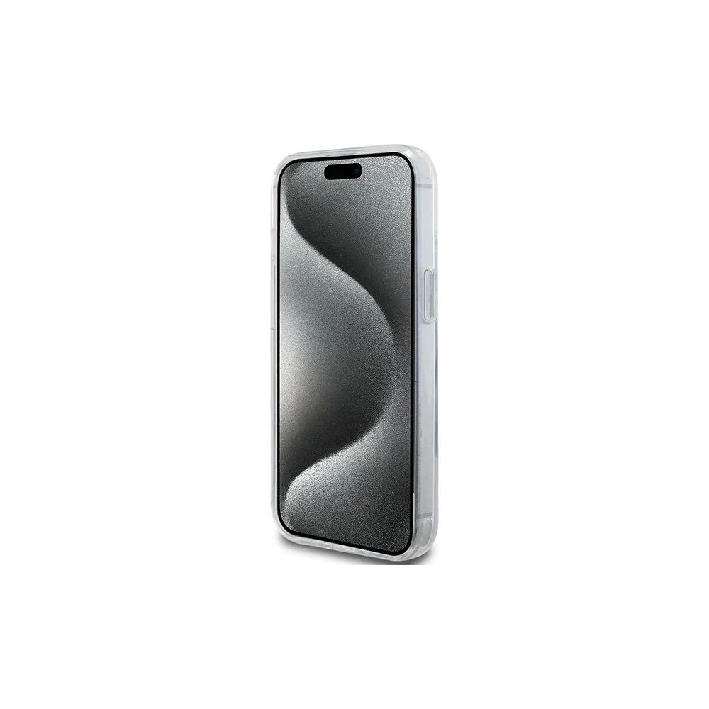 Etui Karl Lagerfeld KLHMP15SHMRSKCH Apple iPhone 15 / 14 / 13 hardcase Ring Stand Karl&Choupettte MagSafe biały/white