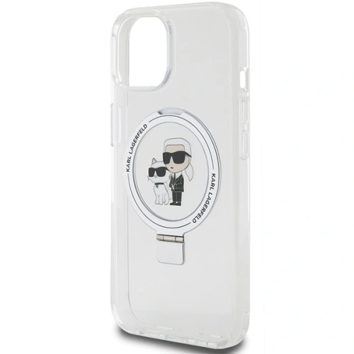 Kup Etui Karl Lagerfeld KLHMP15SHMRSKCH Apple iPhone 15 / 14 / 13 hardcase Ring Stand Karl&Choupettte MagSafe biały/white - KLD21837 - {ean13} - Sklep Home Screen