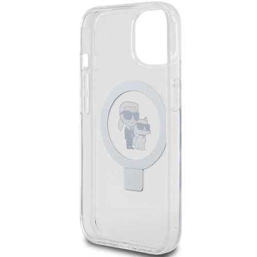 Kup Etui Karl Lagerfeld KLHMP15SHMRSKCH Apple iPhone 15 / 14 / 13 hardcase Ring Stand Karl&Choupettte MagSafe biały/white - KLD21837 - {ean13} - Sklep Home Screen