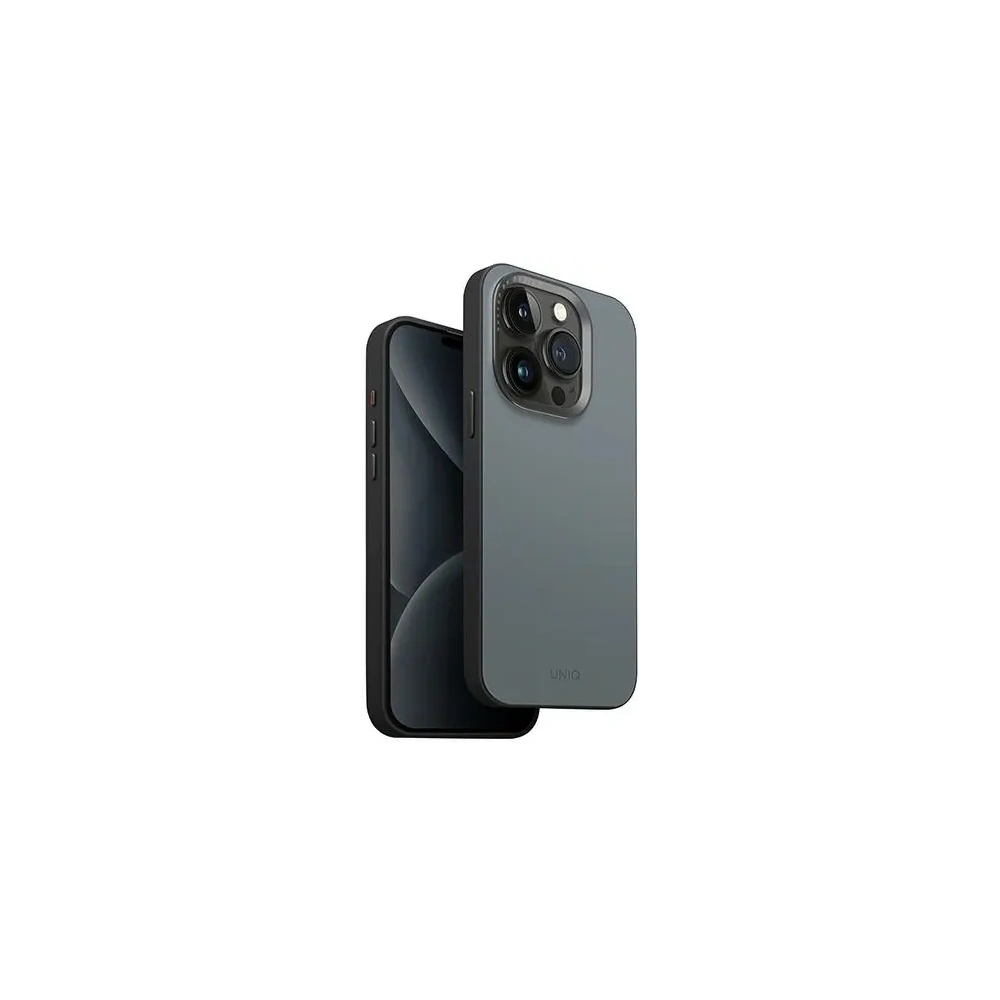 Etui UNIQ Lyden DS Apple iPhone 15 Pro Magclick Charging niebiesko-czarny/washed blue-black