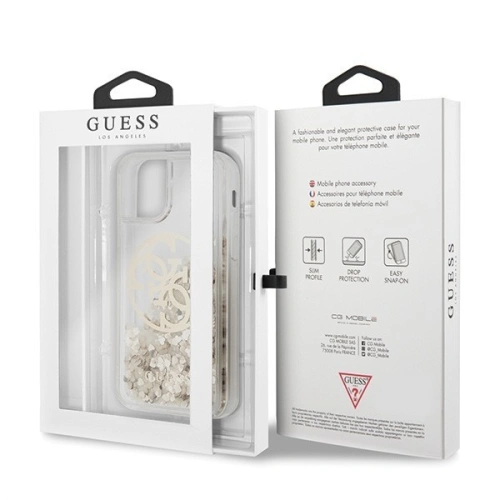Buy Guess GUHCN58LGGITDGO iPhone 11 Pro gold hard case Circle Liquid Glitter - GUE422GLD - {ean13} - Home Screen Store Europe