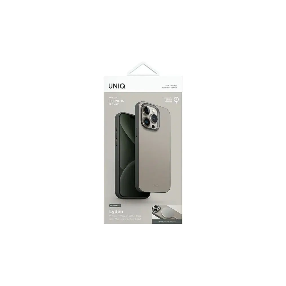 Etui UNIQ Lyden DS Apple iPhone 15 Pro Max Magclick Charging beżowo-zielony/ivory-lichen green