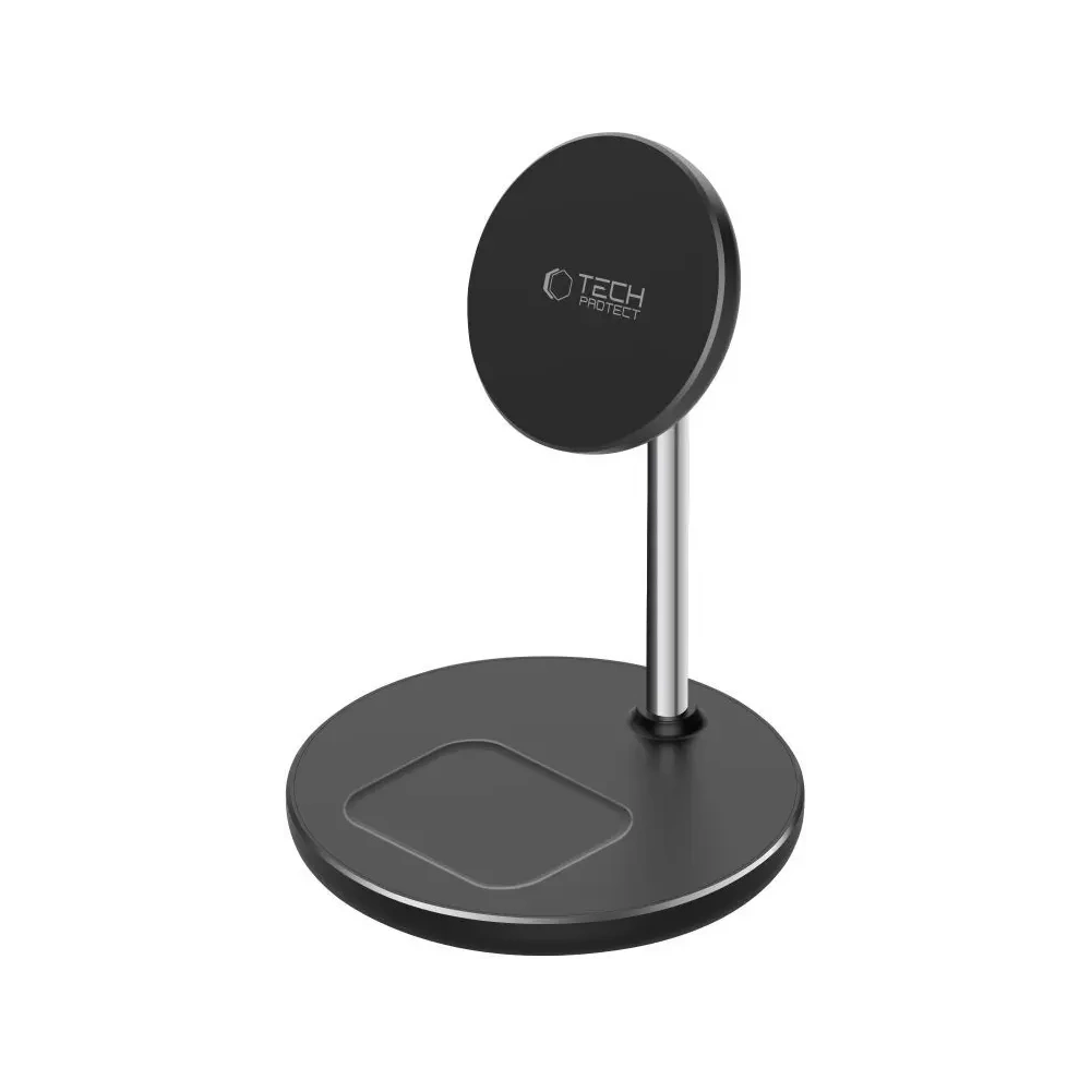 Ładowarka bezprzewodowa Tech-Protect QI15W-A39 2in1 Magnetic MagSafe Wireless Charger Black
