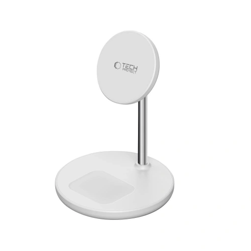 Kup Bezdrátová nabíječka Tech-Protect QI15W-A39 2v1 Magnetic MagSafe Wireless Charger Bílá - THP3617 - {ean13} - Sklep Home Screen