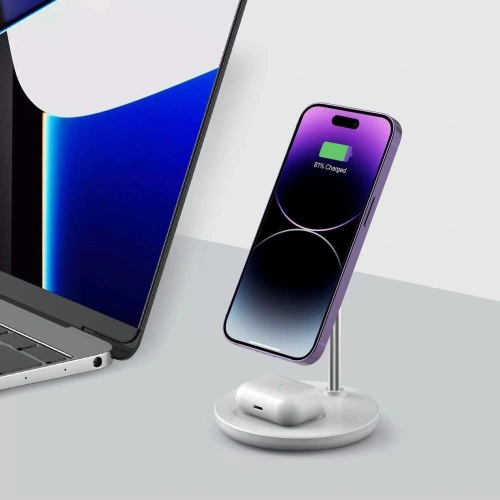 Kup Bezdrátová nabíječka Tech-Protect QI15W-A39 2v1 Magnetic MagSafe Wireless Charger Bílá - THP3617 - {ean13} - Sklep Home Screen