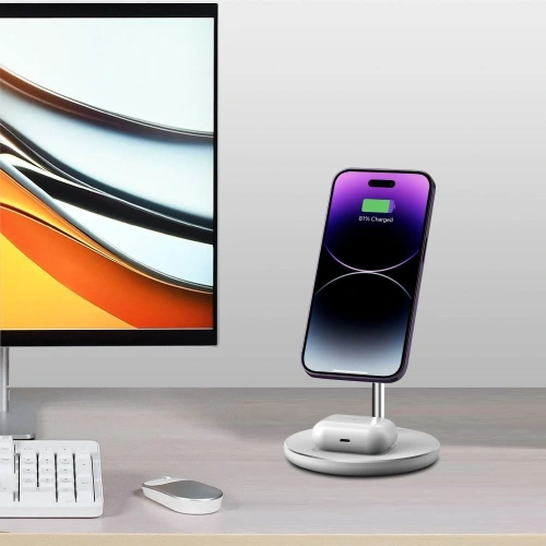 Kup Bezdrátová nabíječka Tech-Protect QI15W-A39 2v1 Magnetic MagSafe Wireless Charger Bílá - THP3617 - {ean13} - Sklep Home Screen