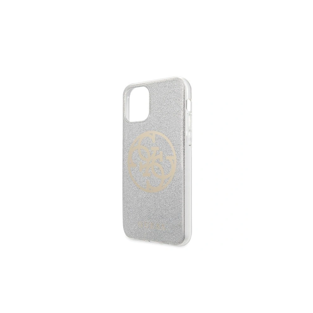 Etui Guess GUHCN58PCUGLLG Apple iPhone 11 Pro jasnoszary/light grey hard case Glitter 4G Circle Logo