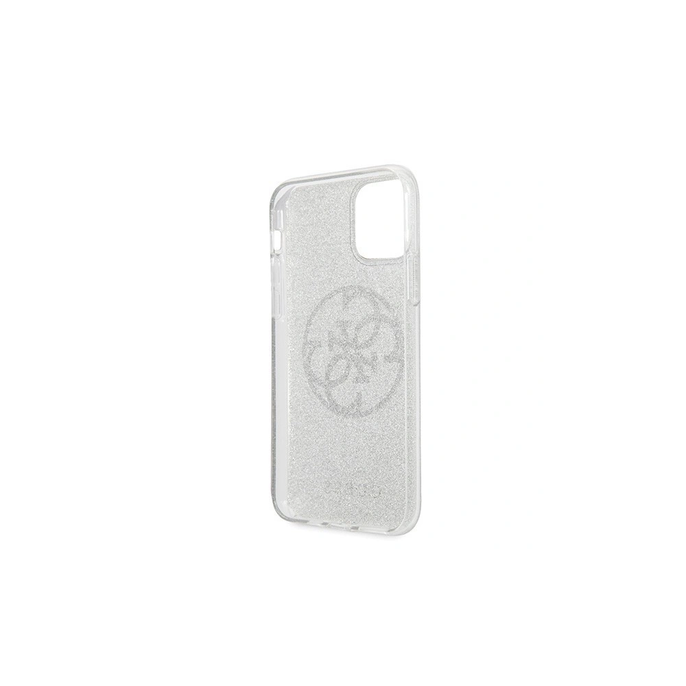 Etui Guess GUHCN58PCUGLLG Apple iPhone 11 Pro jasnoszary/light grey hard case Glitter 4G Circle Logo