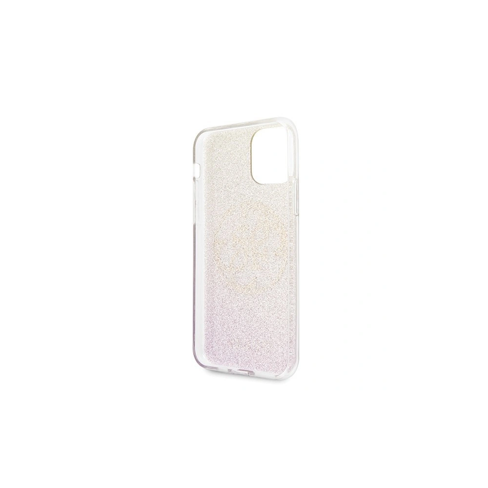Etui Guess GUHCN58PCUGLPGG Apple iPhone 11 Pro różowo-złoty/gold pink hard case Glitter Gradient 4G Circle Logo