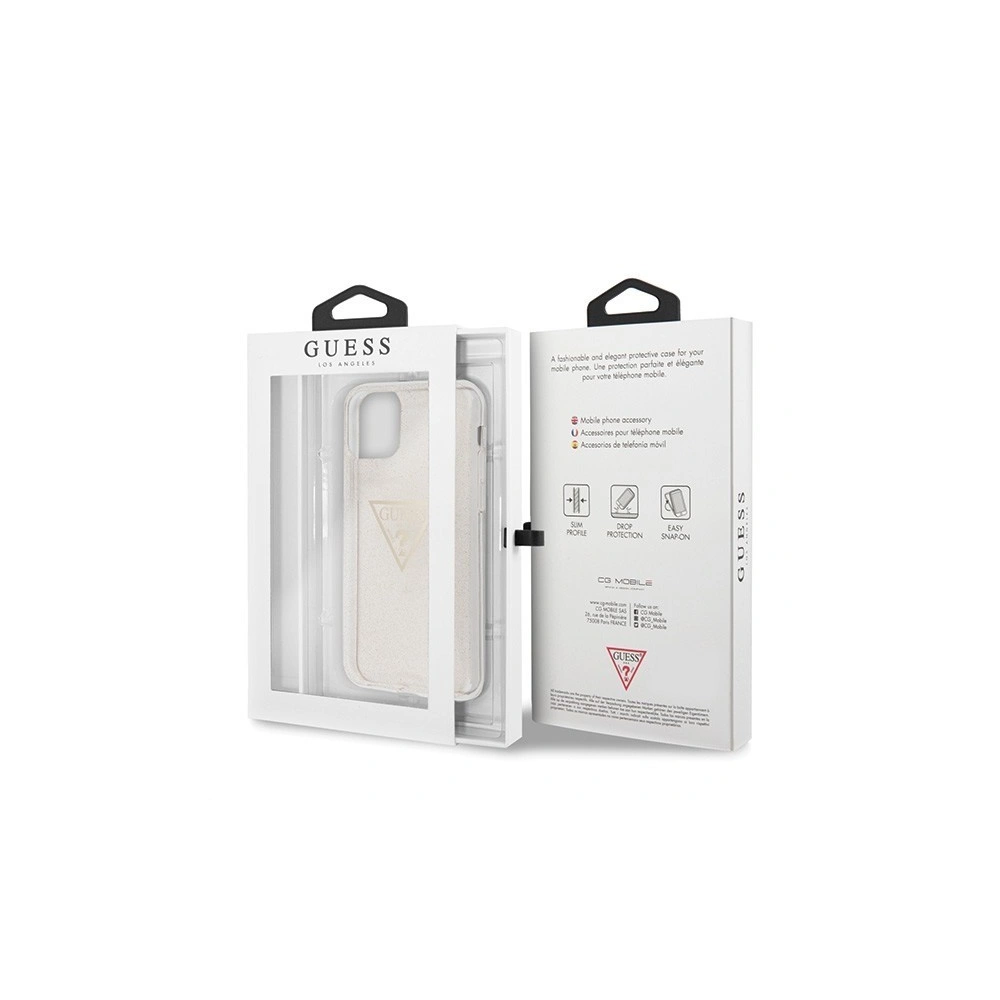 Etui Guess GUHCN58SGTLGO Apple iPhone 11 Pro złoty/gold hard case Glitter Triangle