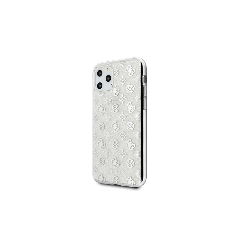 Etui Guess GUHCN58TPESI Apple iPhone 11 Pro srebrny/silver hard case 4G Peony Glitter