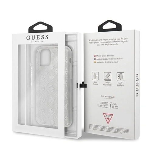 Kup Etui Guess GUHCN58TPESI Apple iPhone 11 Pro srebrny/silver hard case 4G Peony Glitter - GUE428SLV - {ean13} - Sklep Home Screen