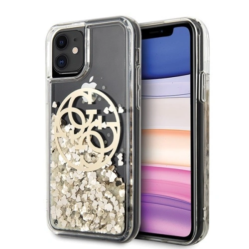 Kup Etui Guess GUHCN61LGGITDGO Apple iPhone 11 zlatý/gold tvrdý kryt Circle Liquid Glitter - GUE429GLD - {ean13} - Sklep Home Screen