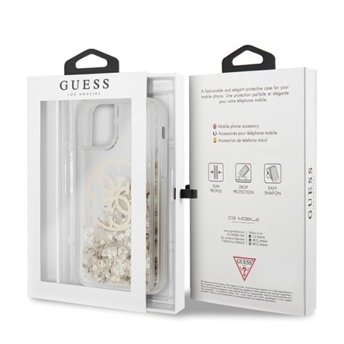 Buy Guess GUHCN61LGGITDGO iPhone 11 gold hard case Circle Liquid Glitter - GUE429GLD - {ean13} - Home Screen Store Europe