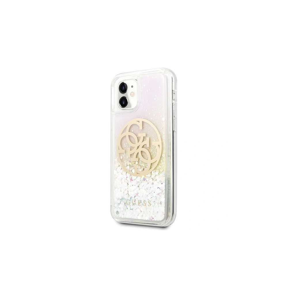 Etui Guess GUHCN61LGIRGP Apple iPhone 11 hard case Gradient Liquid Glitter Circle Logo